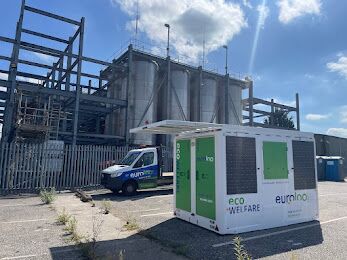 euroloo ecowelfare Unit on Industrial Construction Site