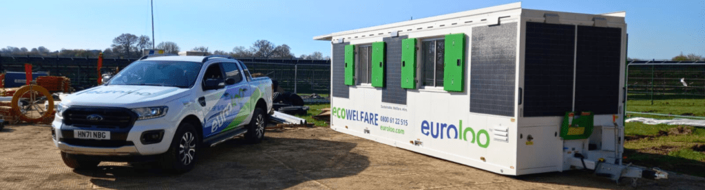 euroloo ecowelfare unit at water utility infrastructure site
