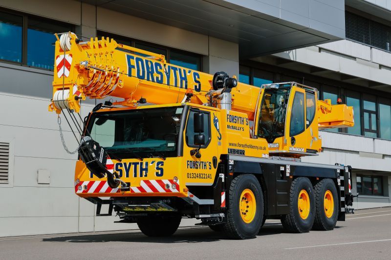 Forsyth of Denny branded truck with crane