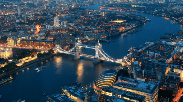 City Fire Proofing aerial shot of London